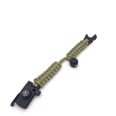 China Factory sales outdoor survival braided hand rope, retractable umbrella rope bracelet, survival blade SK-22 for sale