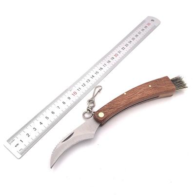 China Hot-selling New Hobby Tool Swivel Knife Mushroom Open Handle Wooden Brush Grafting Picking Knife for sale