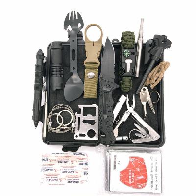 China Self Rescue Tactical Tool Box Vehicle Tool Outdoor First Aid Equipment Survival Hiking and Camping Accessories A11 for sale