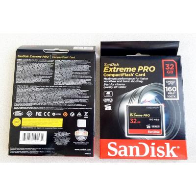 China SDCFXPS-032G-X46 SanDisk Pro CompactFlash R160/W150 32G Plastic Extreme CF Memory Card for sale