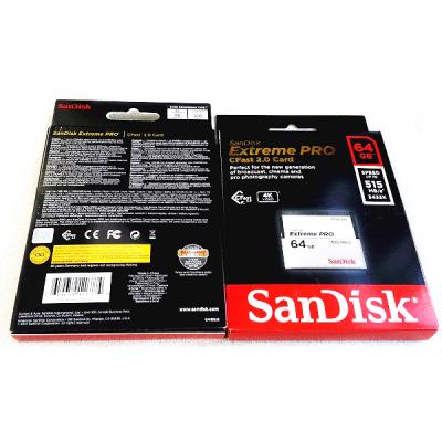 China Plastic SDCFSP-064G-G46 SanDisk Pro CFast 2.0 R525/W430 64G Extreme Memory Card for sale