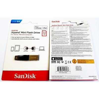 China SDIX40N-032G-GN6NN SanDisk SDIX40N-032G-GN6NN Mini Flash Drive Stick OTG USB 3.0 Plastic & Metal SanDisk for iPhone iPad 32G for sale