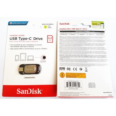 China Type-c Plastic and Metal USB Flash Drive SDCZ450-064G-G46 SanDisk Ultra USB 3.1 150MB/s 64G for sale