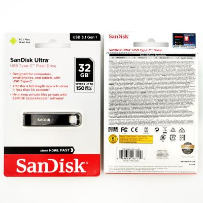 China Type-c Plastic and Metal USB Flash Drive SDCZ460-032G-G46 SanDisk Ultra USB 3.1 150MB/s 32G for sale