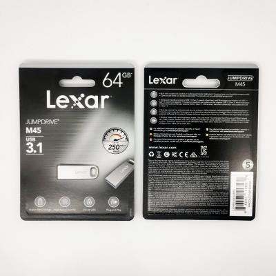 China Lexar USB JumpDrive M45 USB3.1 Metal Flash Drive (250MB/s) LJDM45-64GABSL for sale