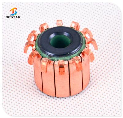 China turbine commutator OD23*ID8*H22-12 segments commutator for motor armature, high quality and free samples for sale