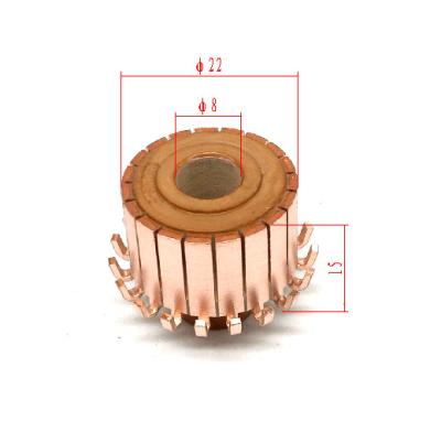 China Electric DC Motor OD22* ID8*H15/22-19 Bars Switch For Electric DC Motor Armature with high quality and free samples for sale