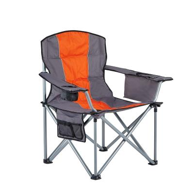 China Waterproof Lightweight Durable Outdoor Foldable Camping Recliner Folding Upholstered Camping Chair With Armrests for sale