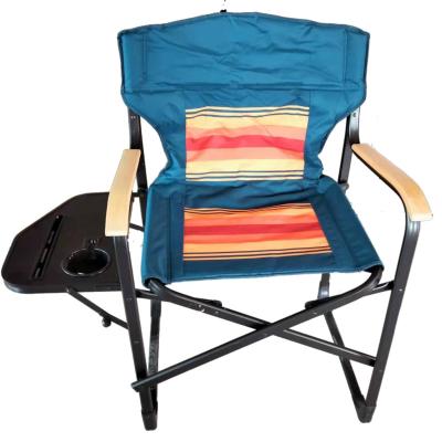 China Outdoor Director Chair Contemporary Outdoor Customized Sun Relax Aluminum Portable Director Chair Folding Camping Chair With Side Table for sale