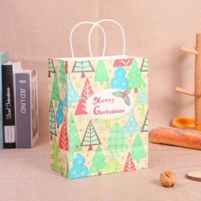 China Whole Materials 2022 Sale Design Kraft Paper Lower Price Recycled Bolsas De Regalo De Papel Bag Customized Bag Christmas Gift Bag With Paper Handle for sale