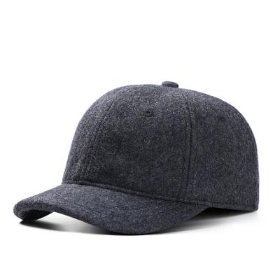 China COMMON 100% Warm Wool Baseball Caps Fashion Winter Baseball Caps for sale