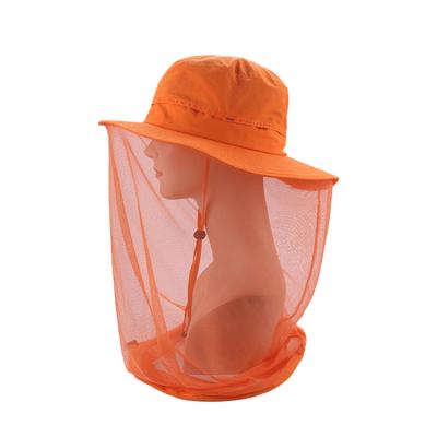 China breathable & Net Waterproof Bucket Hats Mesh Head Face Protector Hat Mosquito Bug Hat Outdoor Waterproof Bee Resistance Cap for sale