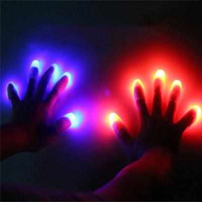 China 2021 PVC Toy Halloween Magic Prop Finger Lights Led Flashing Toy Led Finger Lights for sale