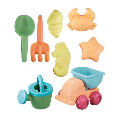 China Silicone Kids Silicone Beach Toys 2021 New Silicone Beach Toys For Kids Baby Beach Car Toy Set for sale