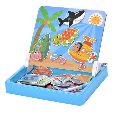 China 2021 New Jigsaw Puzzle Toy Early Educational Creative Ocean Magnetic Toy Puzzle For Children Gift for sale