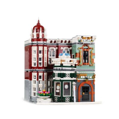 China MODEL TOY 2021 NEW 3050pcs Blocks With Scene Set Antique Plastic Flower Model Store Lights Collection Building Blocks For Kids Gift for sale