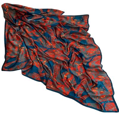 China Wholesale Women Silk Square Scarf Ladies Hijab Silk Neck Scarves China Supplier Made for sale