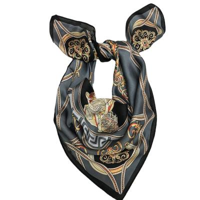 China Wholesale Soft Touch Feeling Printed Silk Scarf Low Price Comfortable Silk Small Scarf for sale