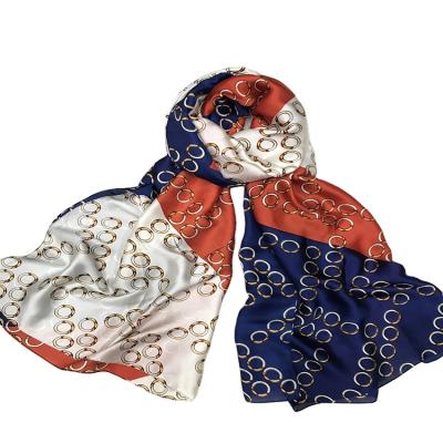 China Unique Design Long Scarf Hijab Digital Printing Women's 100% Turkish Silk Square Head Scarf for sale