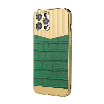 China Luxury Full Shockproof TPU+PC Protective Leather Crocodile Plated Phone Case For Iphone 14 13 12 11 X/XS XR XS Max 8 7 6 Series for sale