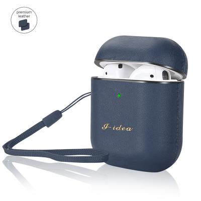 China Wholesale Hot Sale Luxury Genuine Shockproof Protective Case PU Fashion Earphone Leather Case For Airpods à venda