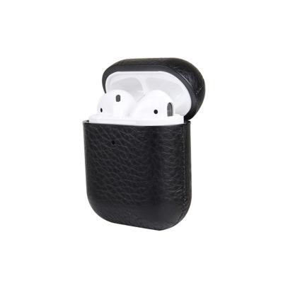 China Anti-scratch; shockproof ; Fashion Gen Grain Waterproof Luxury Cow Leather Protective Case for Airpods 1 or 2 à venda