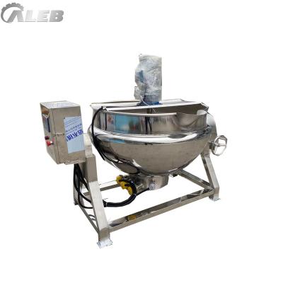 China 200 Liter Steam Kettle Gas Heating Jacket Kettle Boiler Cooking Sauce Coated for sale