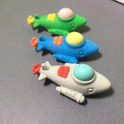 China Cute desktop eraser space theme spaceship shape eraser3DPuzzle assembled eraser chip remover children's price group for sale