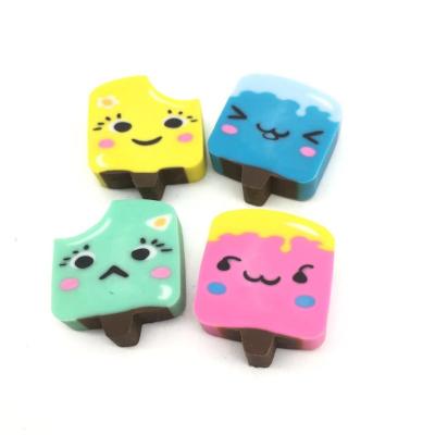 China Cute 4 Eraser Ice Cream Candy Anti-Dandruff Eraser Gift Office Mini Eraser Simulation Dessert Ice Cream for sale