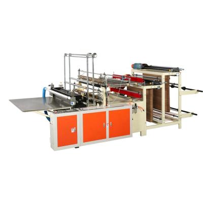 China Hotels Best Price Two Lines Heat Sealing Cold Break Plastic Bag Making Machine Price for sale