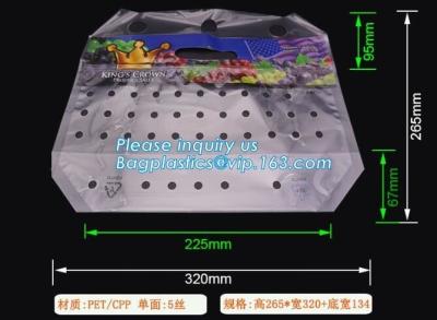 China Zip lockk Clear Stand Up Fruit Pouch Packaging Bags, Vented Produce Bags with zipper, retail vegetable fruit for sale