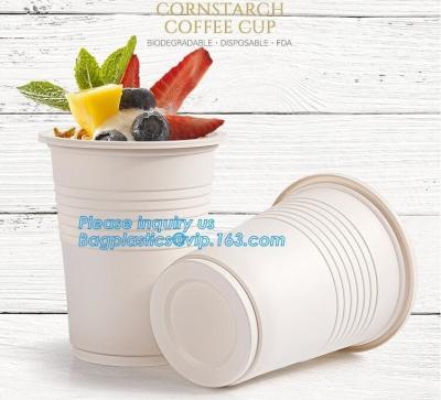 China Copos de café biodegradáveis amigáveis Compostable do bagaço do copo 8/12oz Eco da cana-de-açúcar, polpa do bagaço da cana-de-açúcar à venda