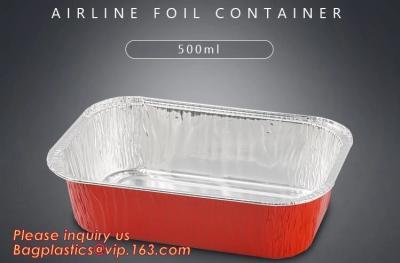 China Gevormde Airelinerechthoek, de Beschikbare Containers van het Aluminiumfolie Pan, Meeneemvoedsel, de Kop van de Foliecake Te koop