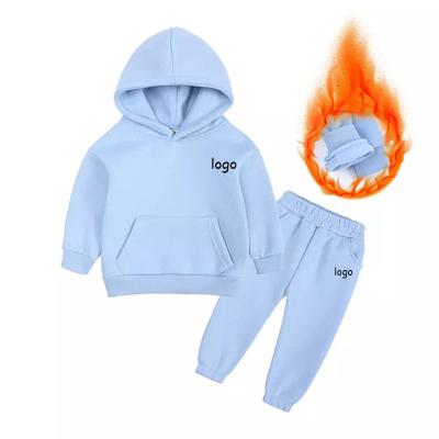 China Fashion\comfortable\durable High Quality 100% Cotton Hoodies And Pants Custom Logo Kids Two Piece Set Kids Hoodies Kids Clothing Sets 2022 for sale