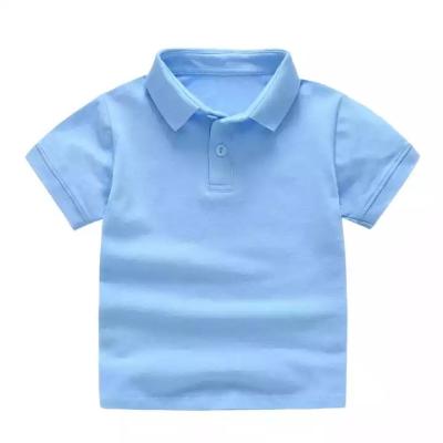 China Anti-Shrink Wholesale Short Sleeve Children unisex Polo T Shirt 100% Cotton Blank Kids Polo Shirt for sale