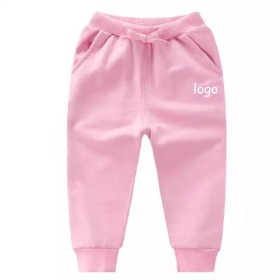 China Anti-pilling Wholesale Elastic Waist Custom Boys Long Trousers Warm Cotton Jogger Pants For Children for sale