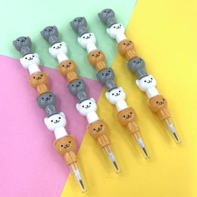 China Wholesale Colors Bullet Pencil School Pencil Ball Multi Push Plastic Pencil Bullet for sale