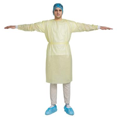 China Knitted Disposable Medical Dental Cuff Isolation Gowns Sms In Clinic Examination Hospital for sale