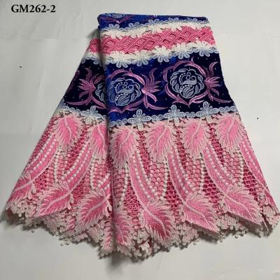 China Beautifical Sustainable Water Soluble Lace Cotton African Chemical Guipure Lace Fabric for sale