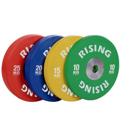 China Eco-Friendly Style Customizable Premium Custom Barbell Calibrated Handle Tri Cast Weight Plates for sale