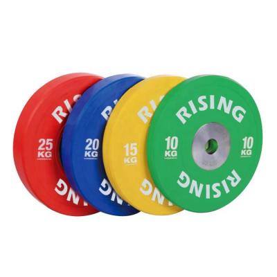 China Hot Selling Weightllfting Premium Fashion Calibrated Barbell Weightlifting Rubber Bumper Plates for sale