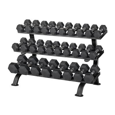 China Durable Instant Sale Factory Supplied Steel Hex Dumbbell Set Dumbbell Rack for sale