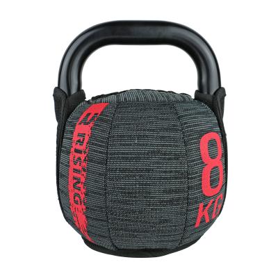 China Universal Custom Soft Gravity Black Powder Logo Coated Softball Kettlebell Competition for sale