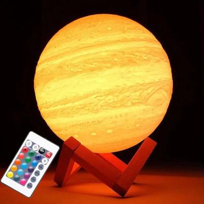 China Remote Control Night Light 3D Printing Night Light USB LED Night Light 16 Color Star Moon Lamp for sale