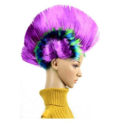 China Monofilament Carnival Party Halloween Wigs Carnival Wig Football Fans Wigs for sale