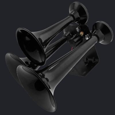 Китай 12/24V loud sound big train air horn Three Trumpet Chrome Air Horn (HS-1033B) продается