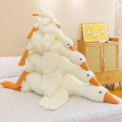 China Cute Fun Multiple Sizes Goose Plush Toy Sleeping Baby Comforter Stuffed Plush Toy for Gift for sale