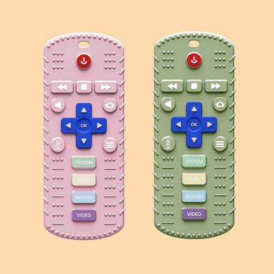 China Non-toxic Custom Remote Control Shape Soft Silicone Baby Teether Toy BPA Free Food Grade Baby Teether Toy for sale