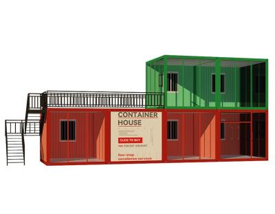 China Tiny Prefabricated Container Houses With 2 Bedrooms For Living Prefab House With Low Cost for sale