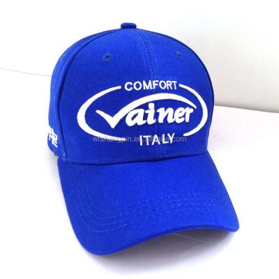 China Alibaba COMMON wholesale custom made blue baseball cap with 3D embroidery 6 panel hats for sale